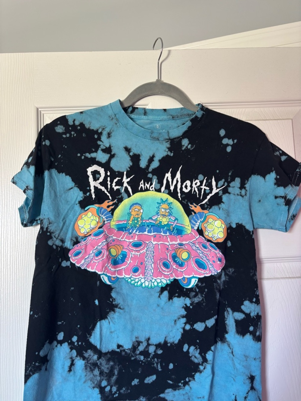 Rick and Morty Kids Tie-Dye Graphic Tee - Blue & Black